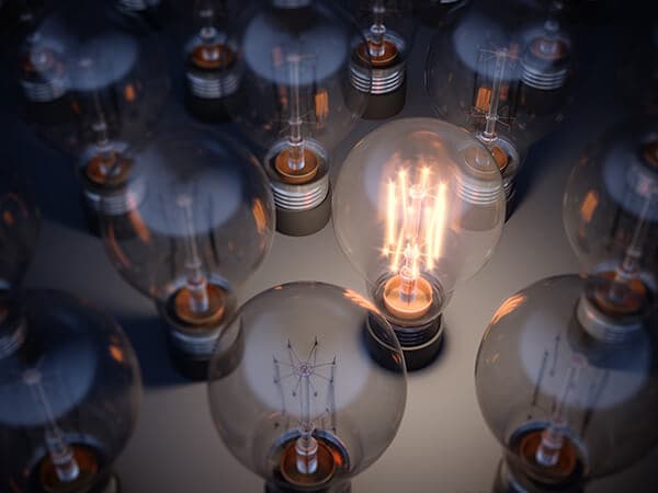 View of large gathering space in office building