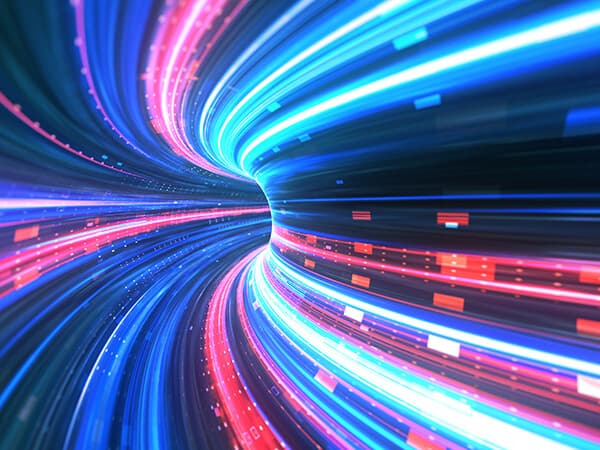 Business Dark fiber Features 600x450 Neon lights swirling down a tunnel